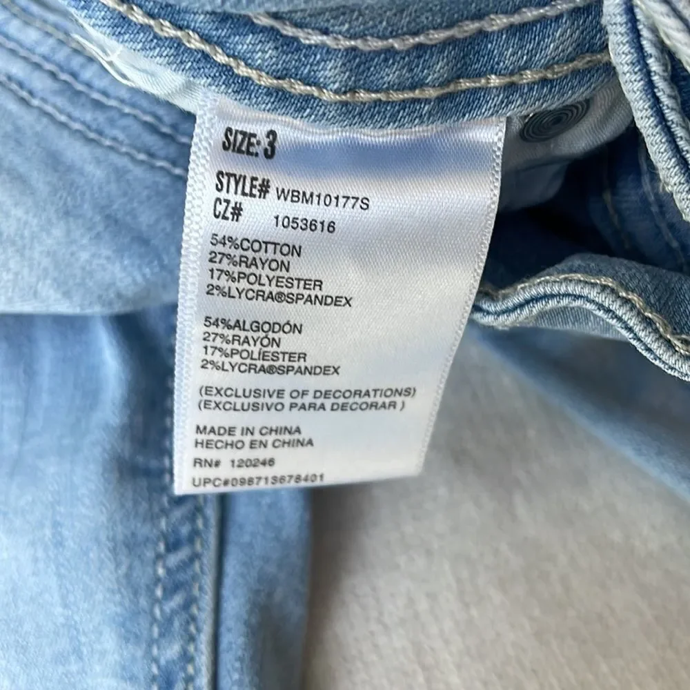Wallflower light blue jeans skinny jeans double buttons women’s size 3 - Picture 5 of 7